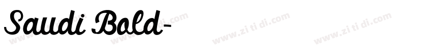 Saudi Bold字体转换